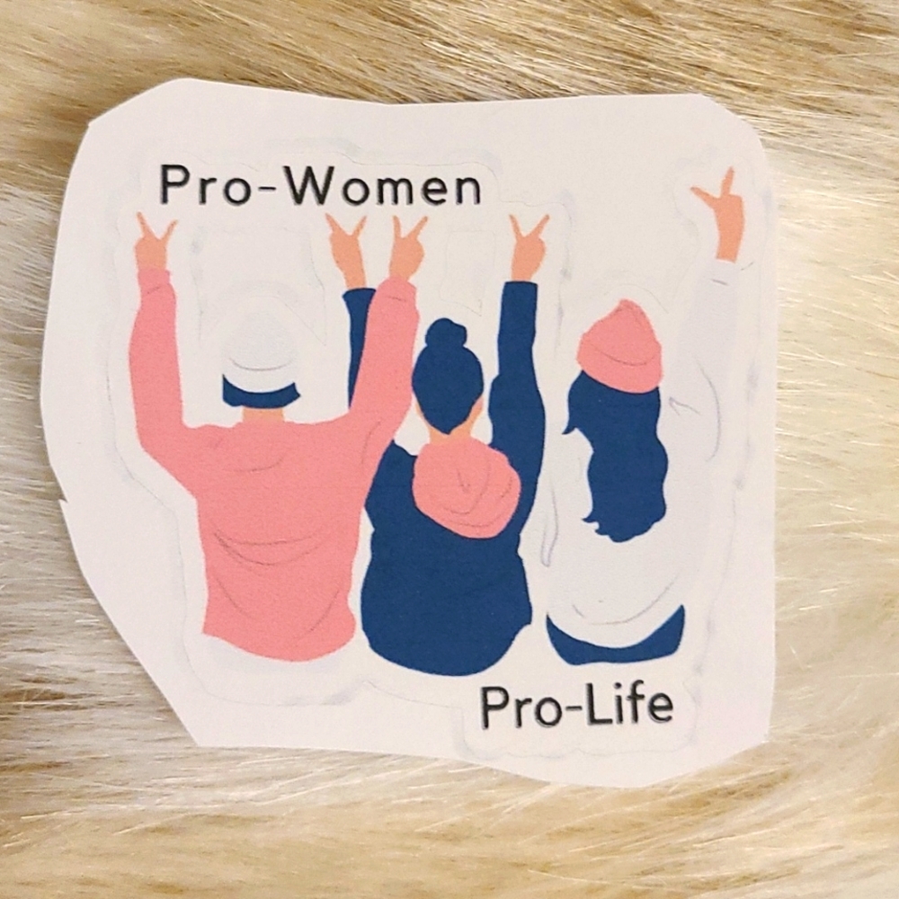 Pro-Women Pro-Life Hand Designed Sticker